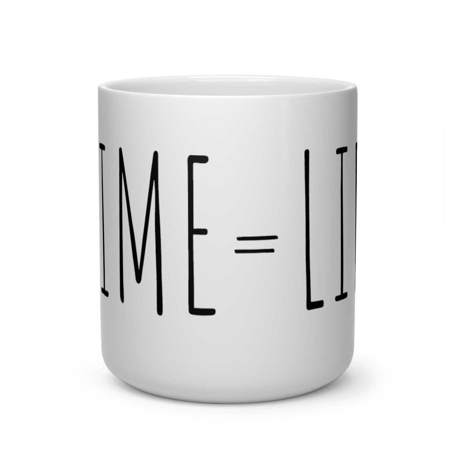 TIME = LIFE Heart Shape Mug