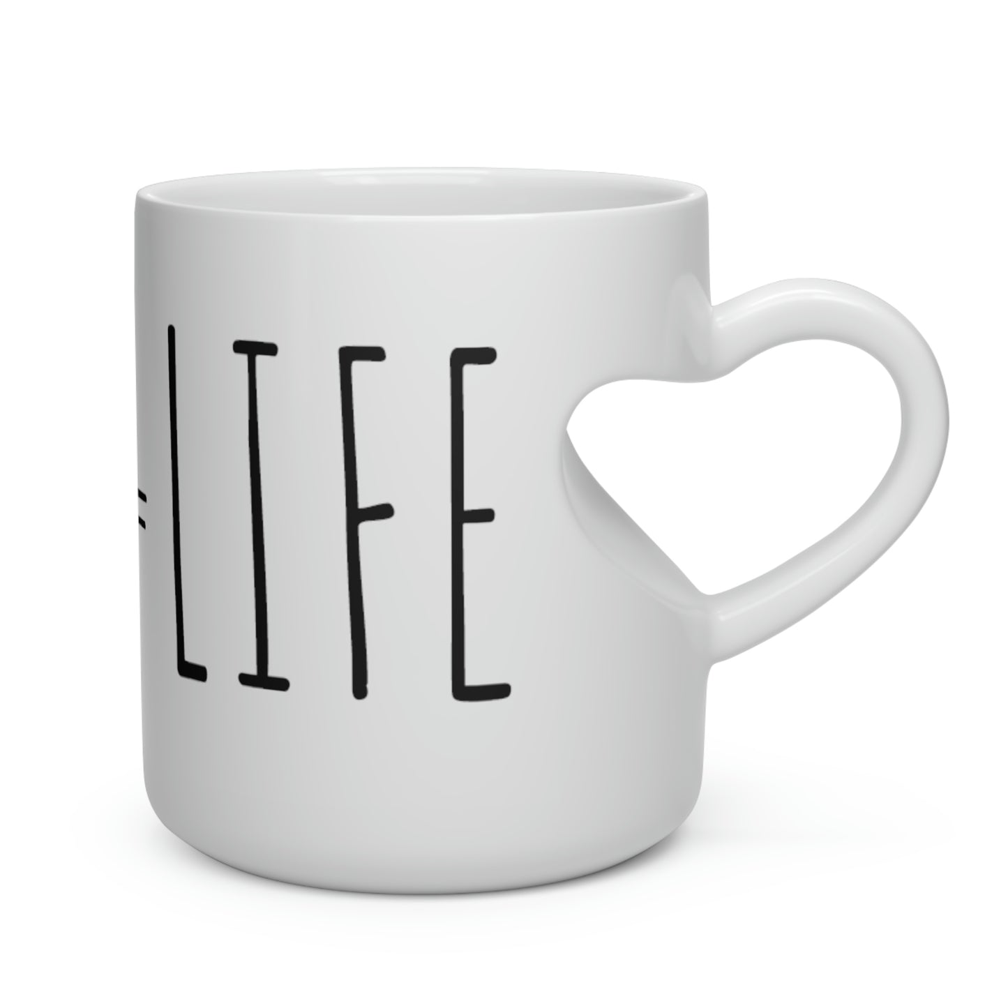 TIME = LIFE Heart Shape Mug