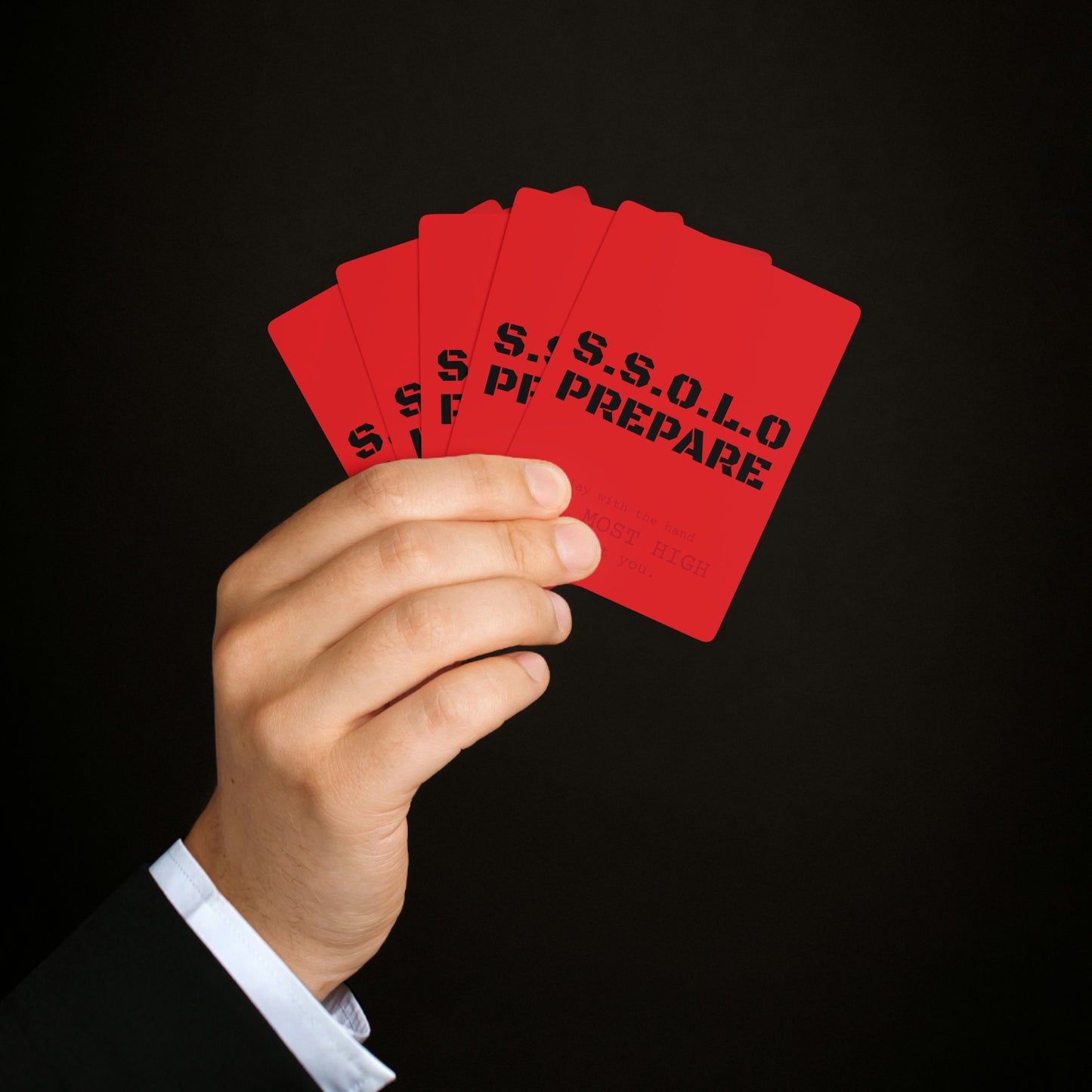 SSOLO PREPARE Poker Cards-Play with the hand the MOST HIGH dealt you.