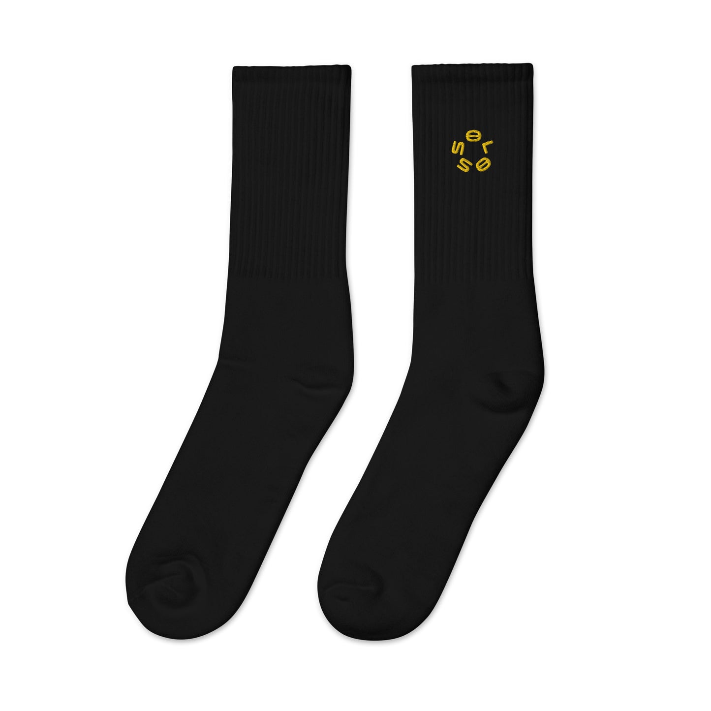 GOLD SSOLO small CIRCLE-Embroidered socks