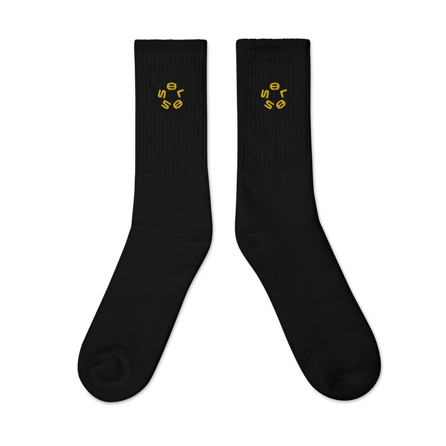 GOLD SSOLO small CIRCLE-Embroidered socks