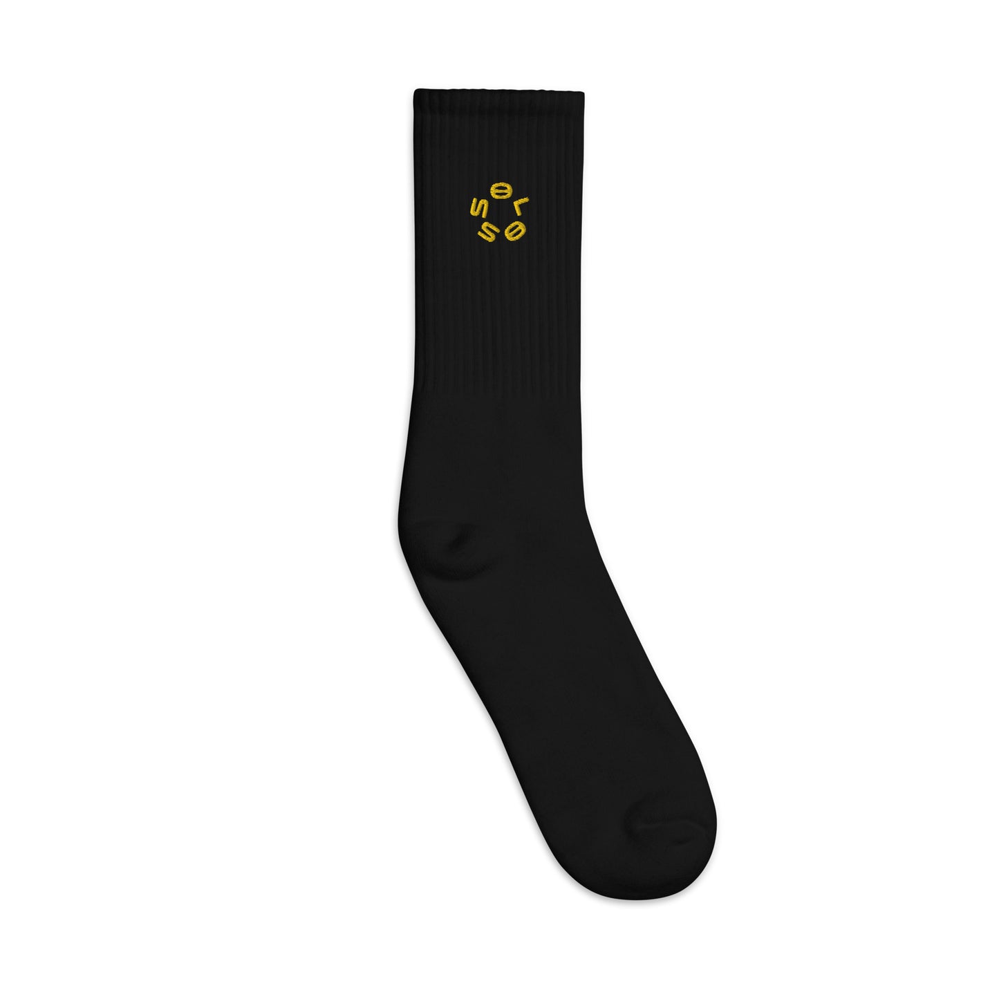 GOLD SSOLO small CIRCLE-Embroidered socks