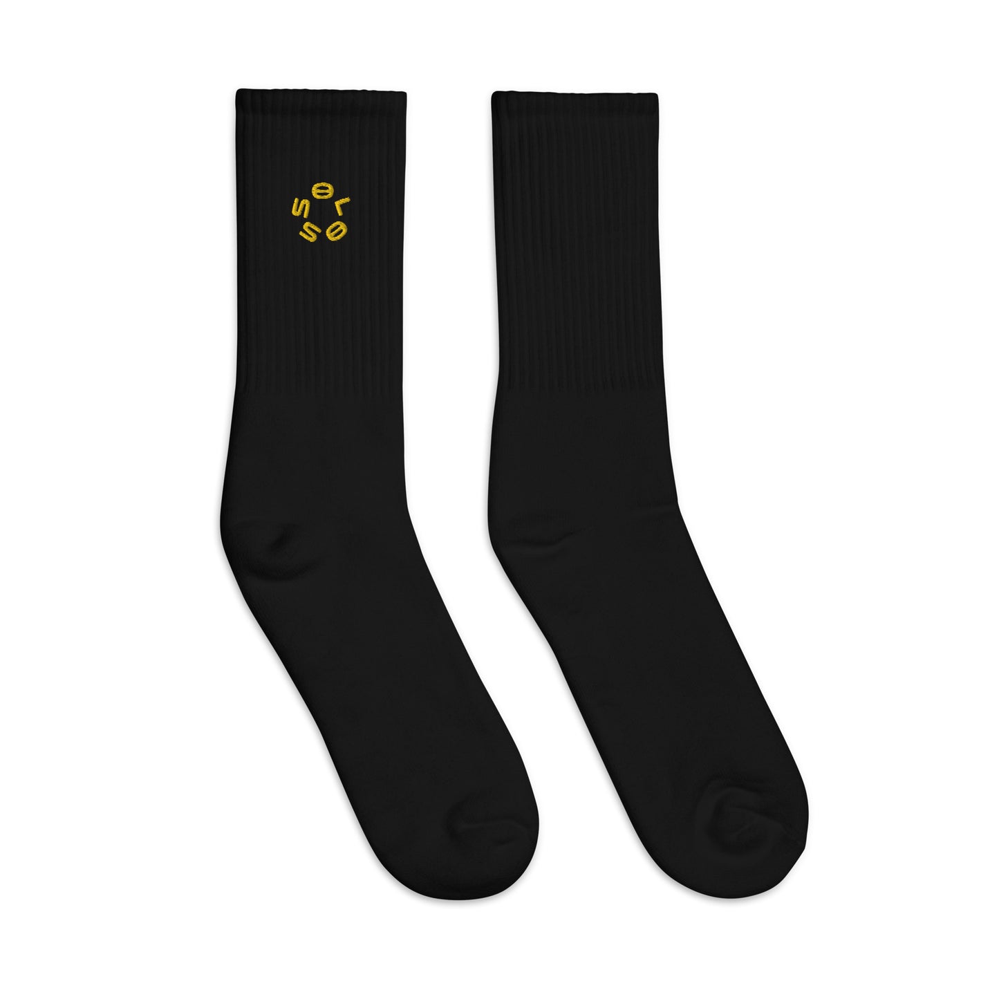 GOLD SSOLO small CIRCLE-Embroidered socks