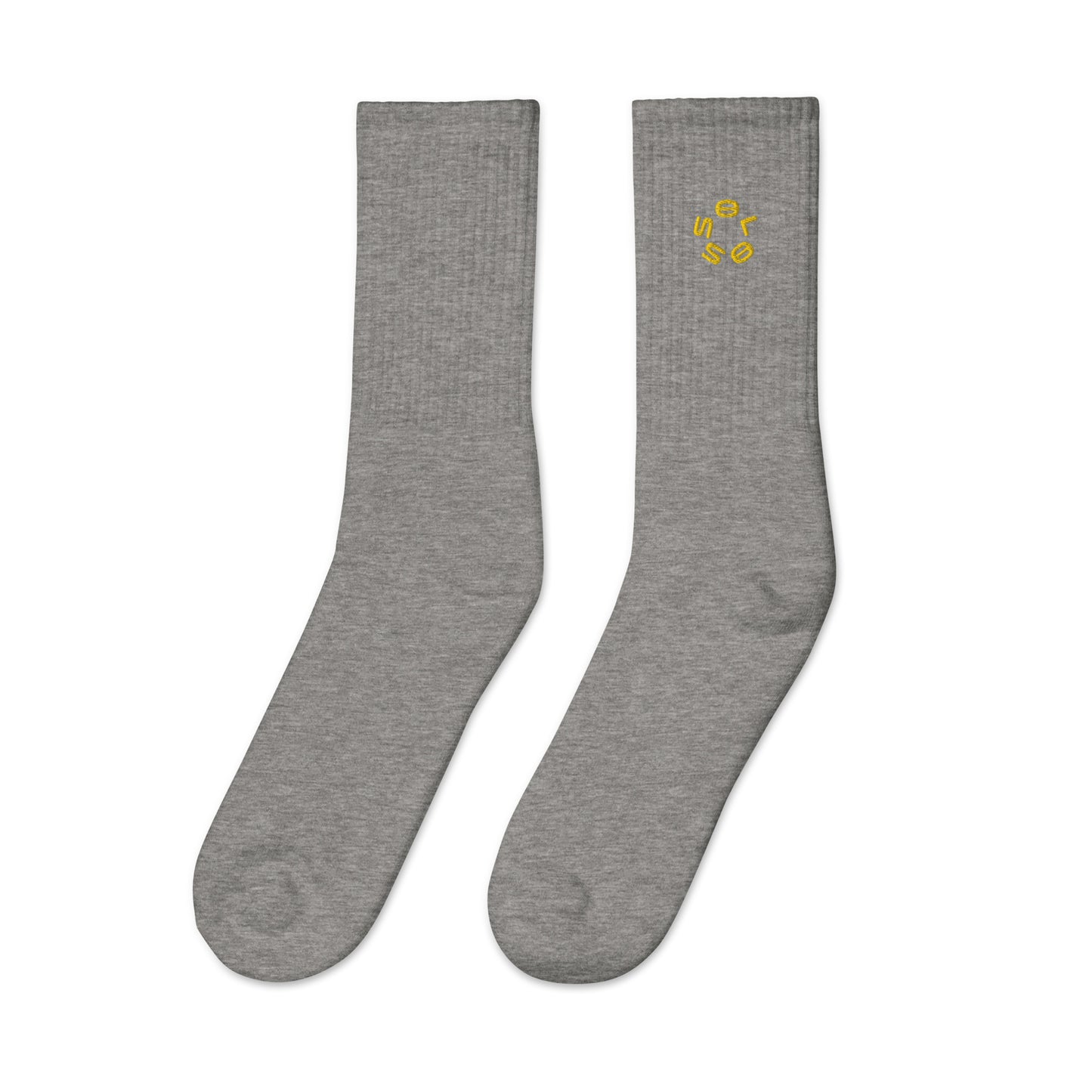 GOLD SSOLO small CIRCLE-Embroidered socks