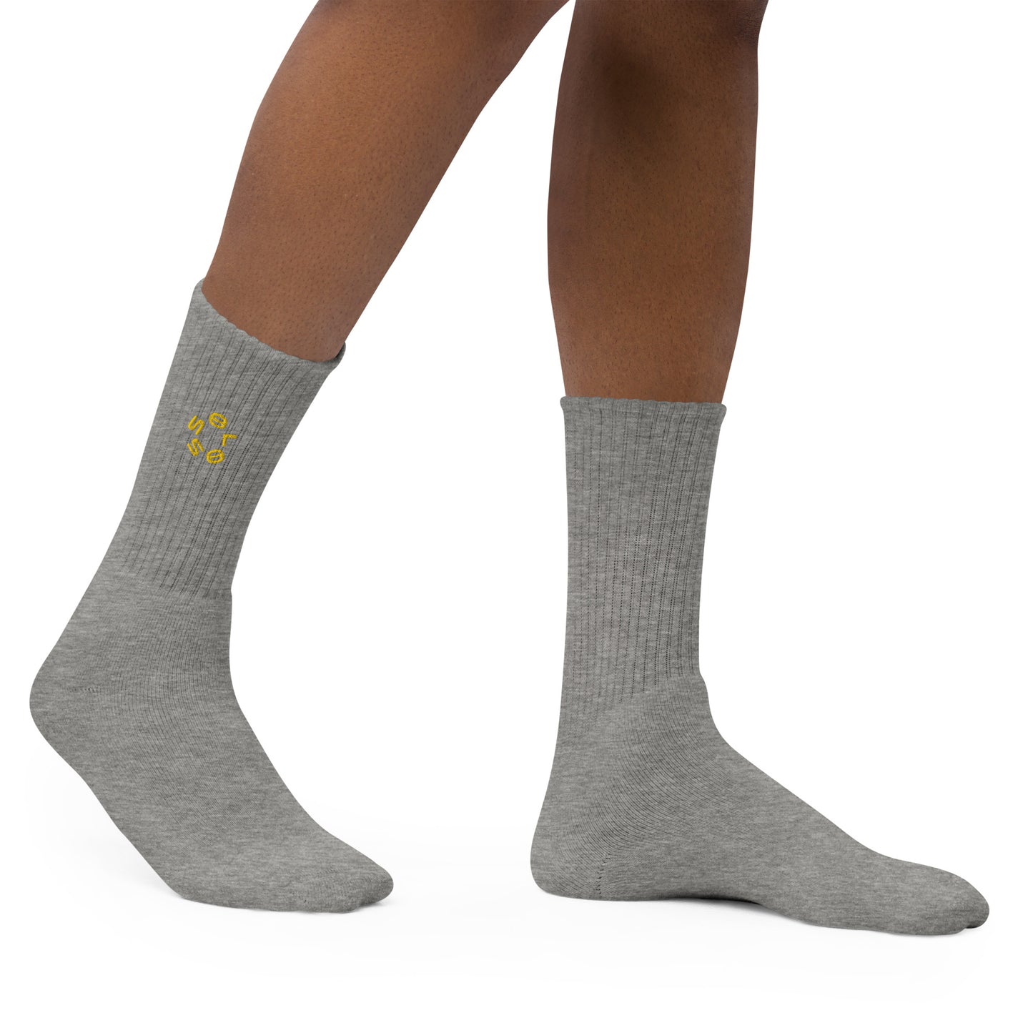 GOLD SSOLO small CIRCLE-Embroidered socks