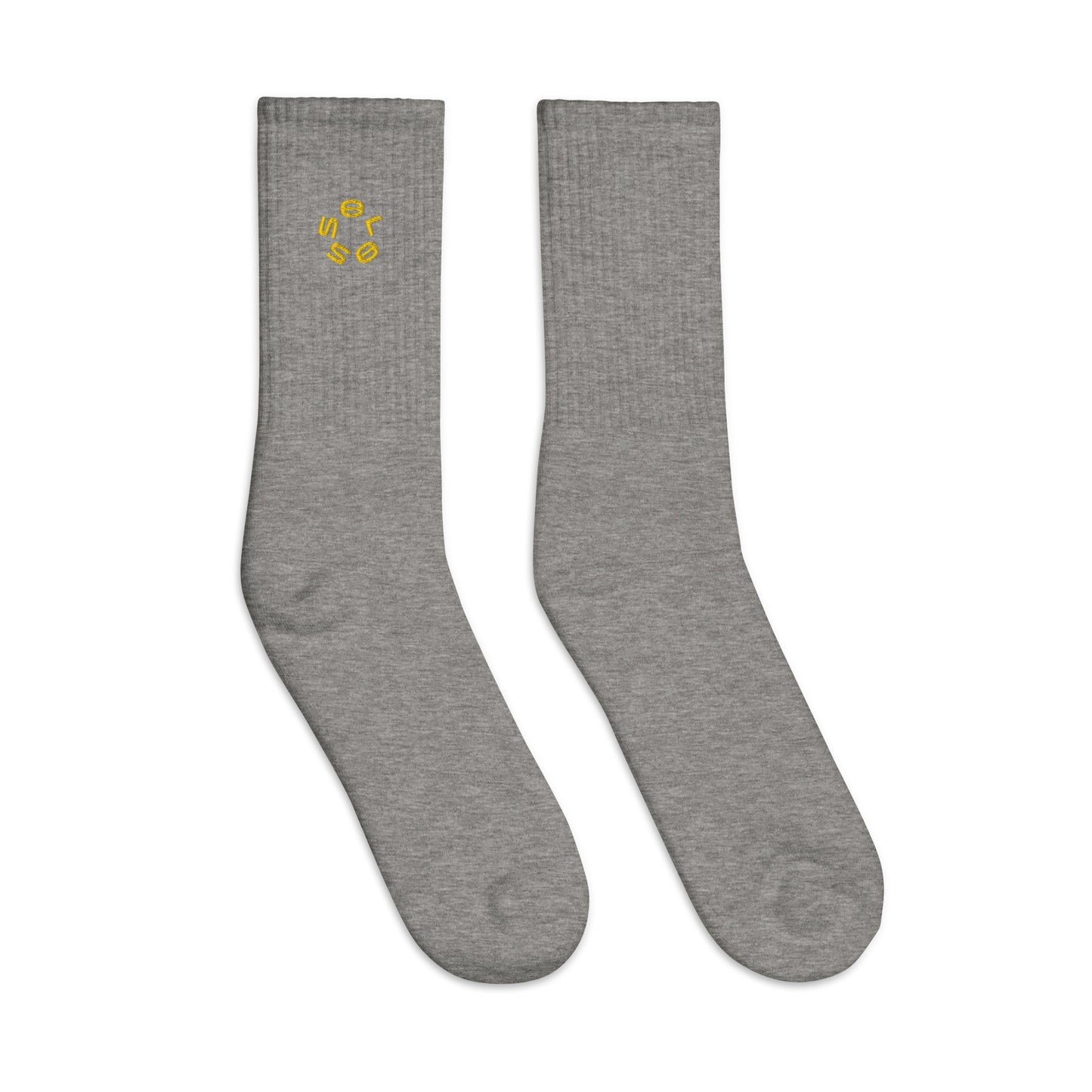 GOLD SSOLO small CIRCLE-Embroidered socks