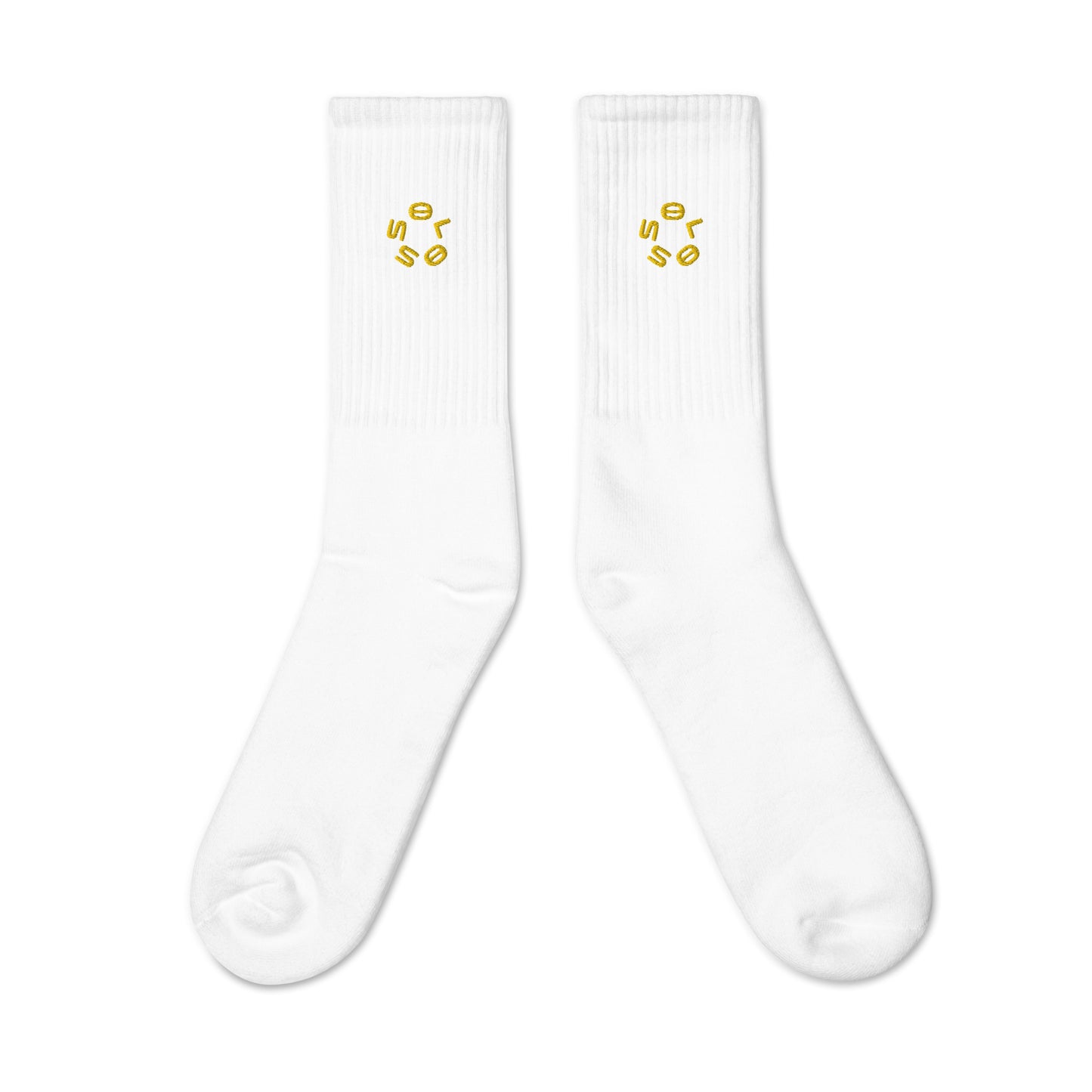 GOLD SSOLO small CIRCLE-Embroidered socks