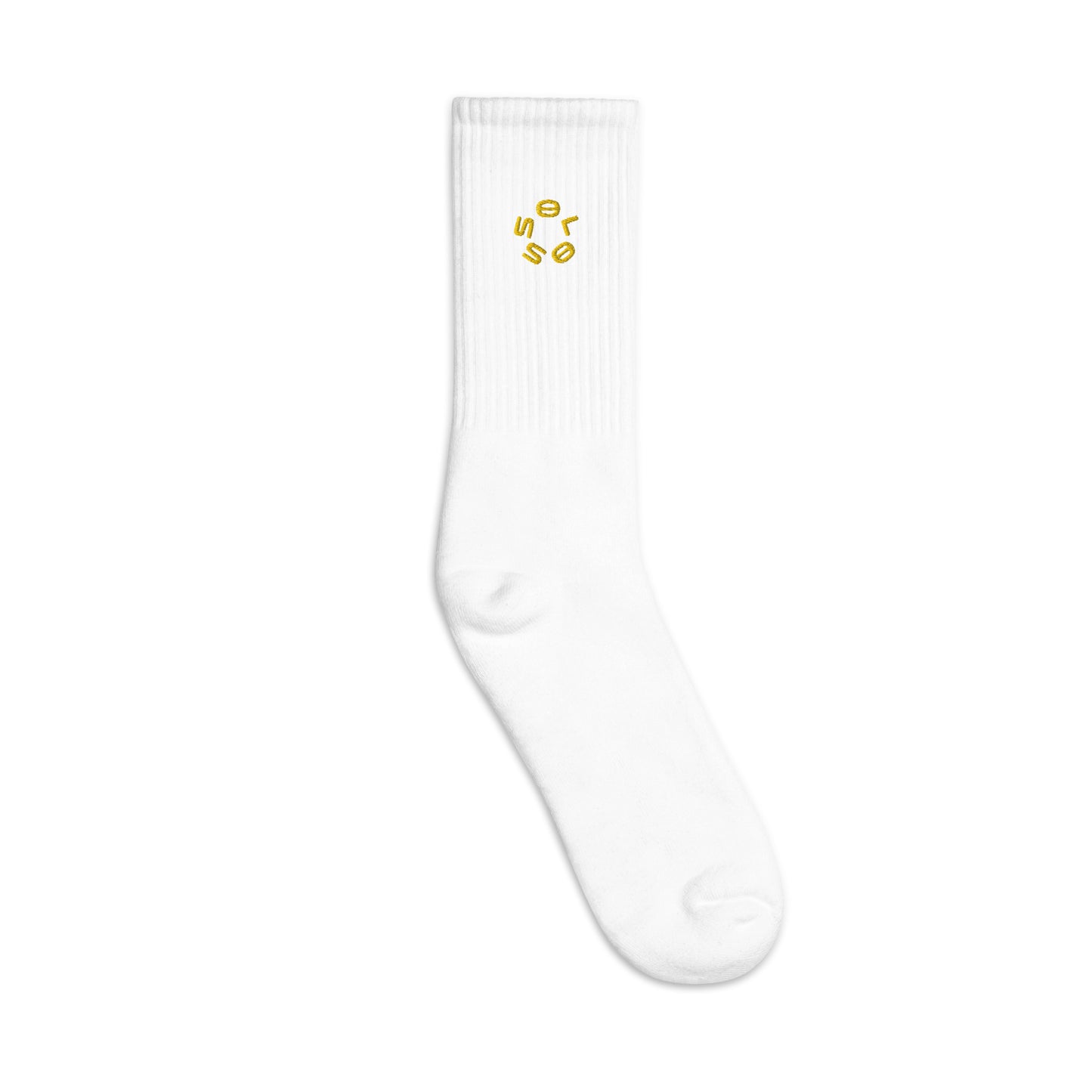 GOLD SSOLO small CIRCLE-Embroidered socks