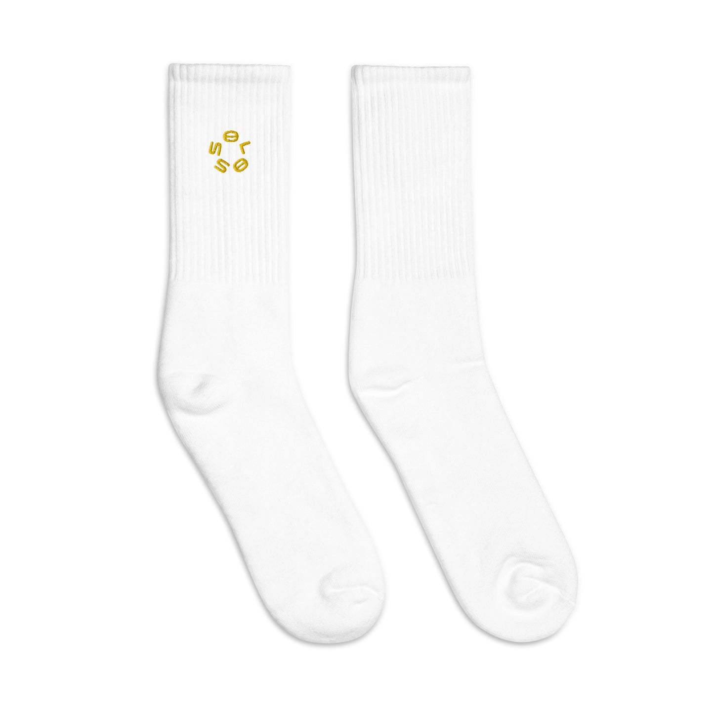 GOLD SSOLO small CIRCLE-Embroidered socks