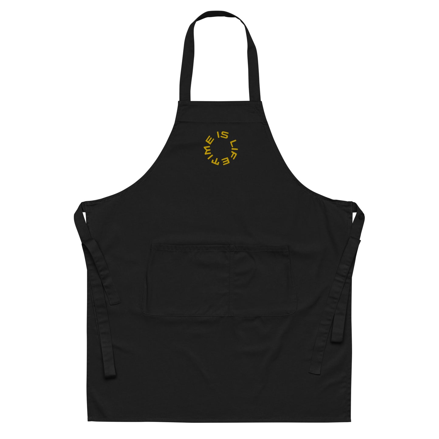 GOLD TIME IS LIFE - Organic cotton apron.