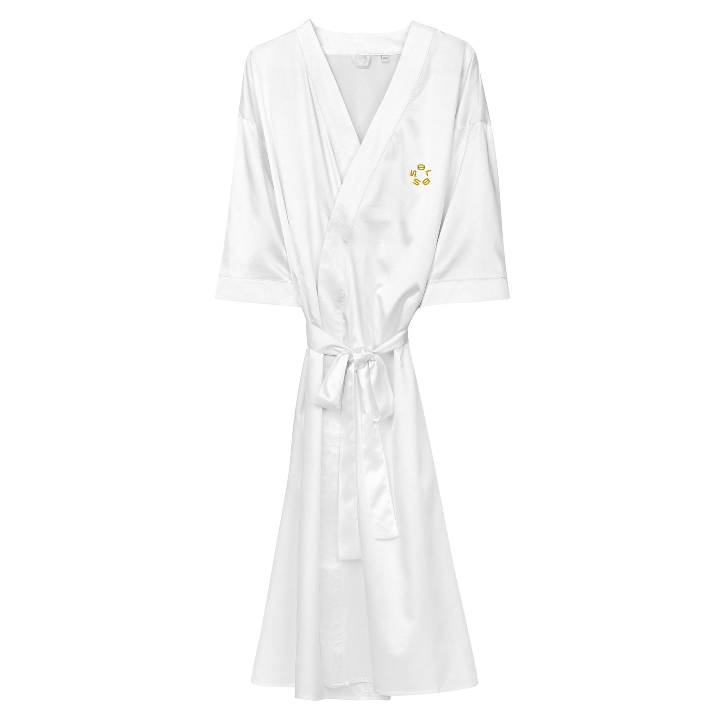 GOLD SSOLO women’s small CIRCLE Satin robe.