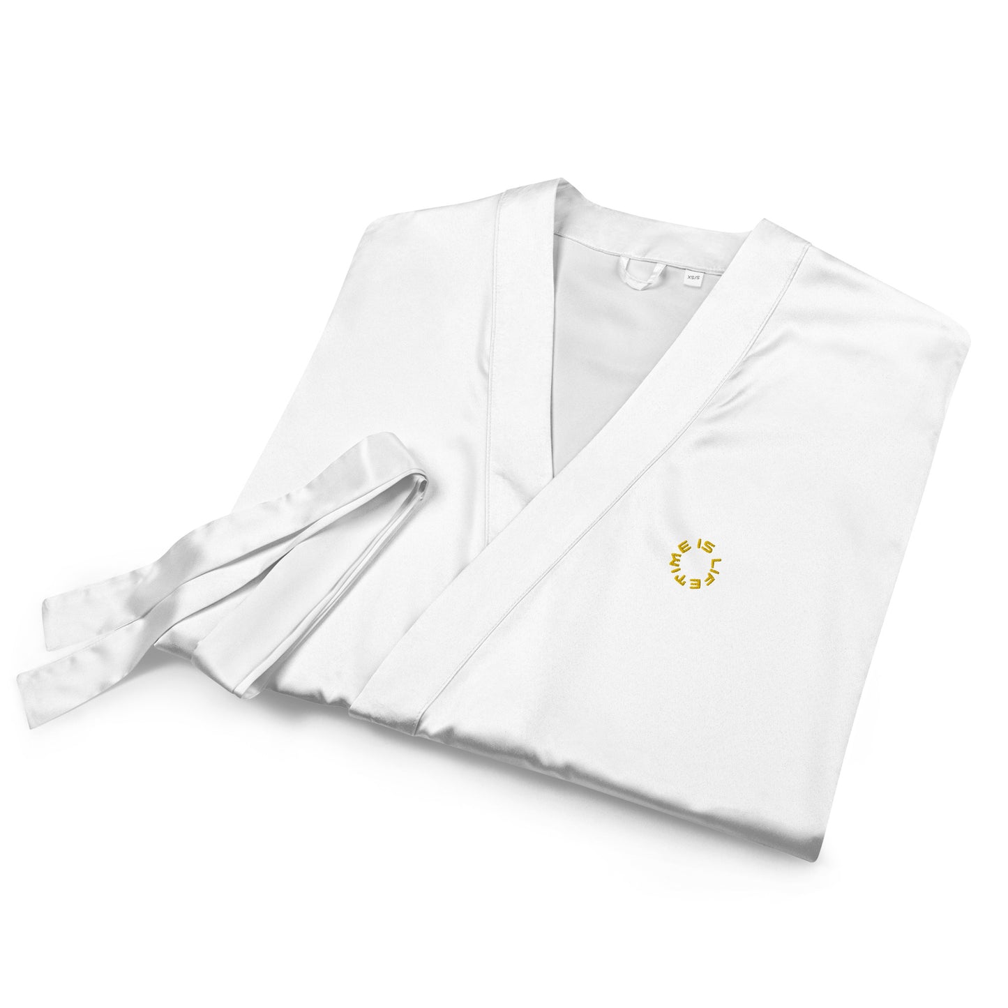 GOLD TIME IS LIFE small CIRCLE - Satin robe